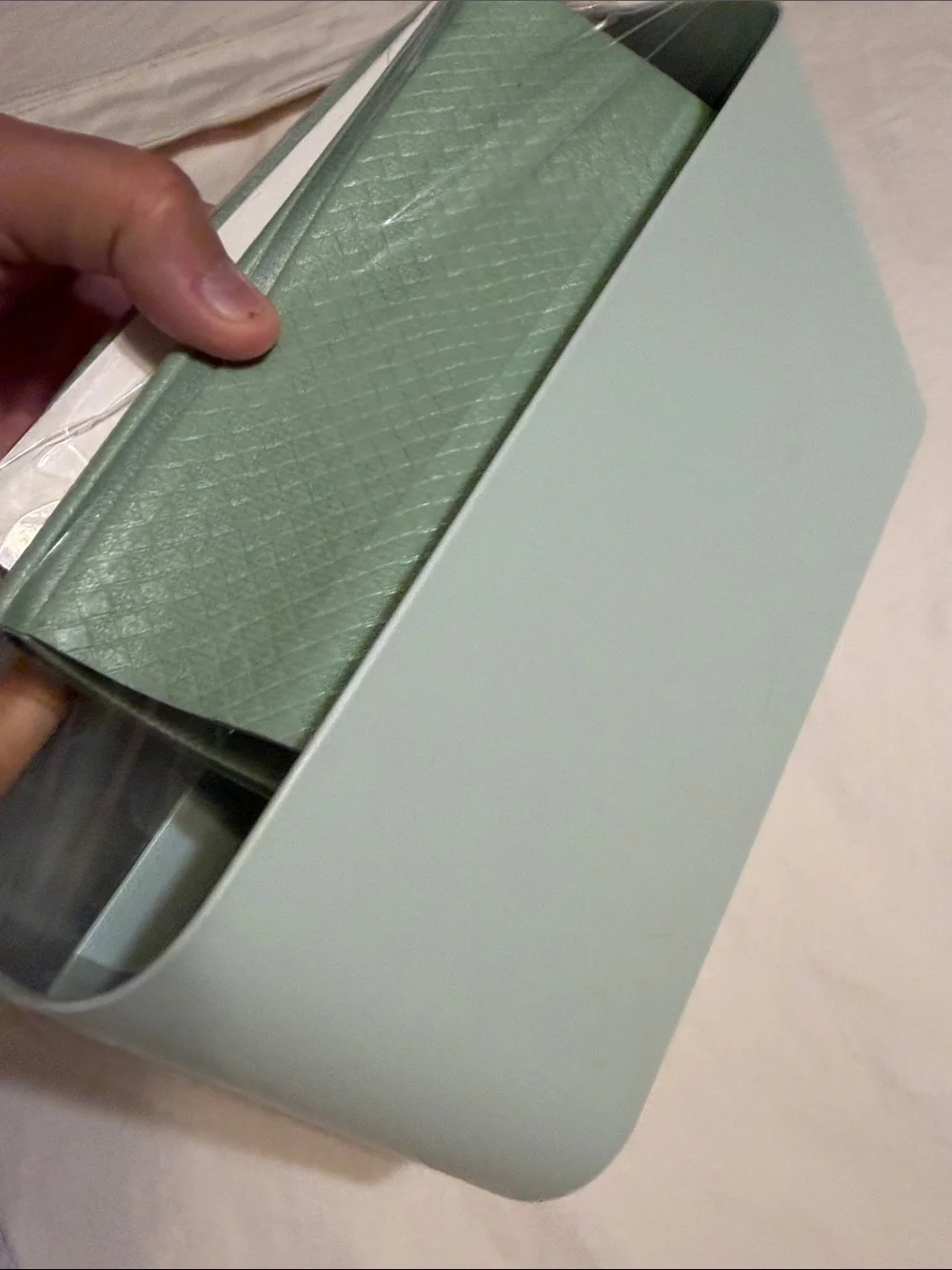 Mint Green Bath Organizer Caddy - Compact Toiletry Storage